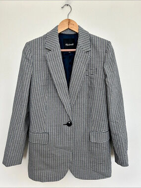 Madewell Women's Larsen Plaid Blazer Size 2 Like New EUC